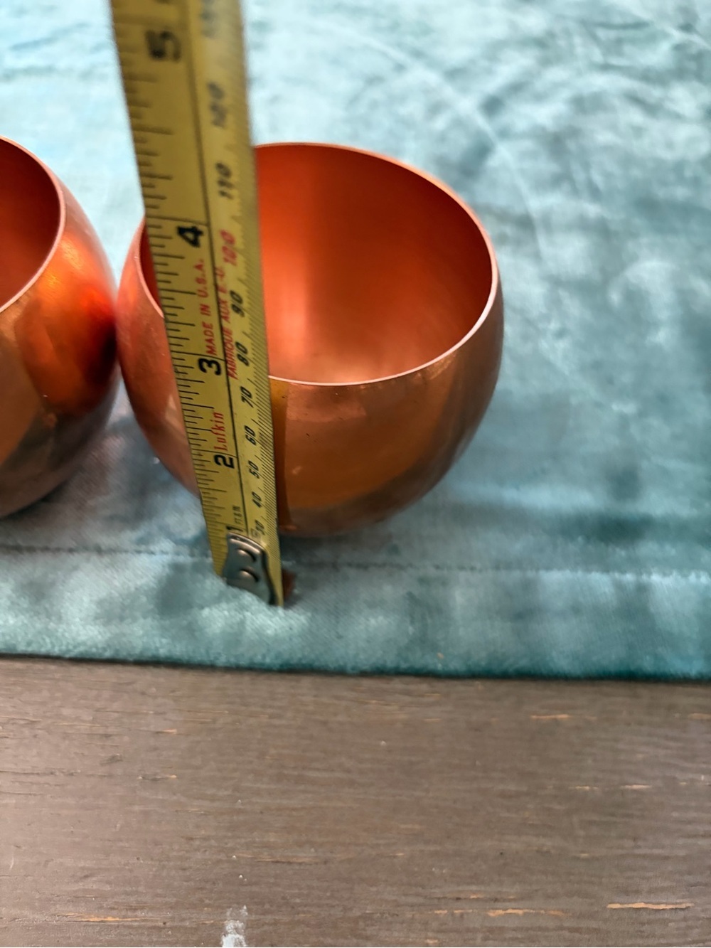 Copper Finish Round Votive Holders - Pair - Picture 3 of 5